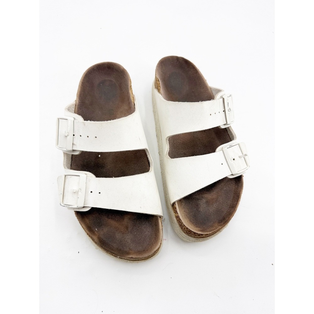 Papillio by Birkenstock Arizona White Platform Sandals Womens 40 US 9